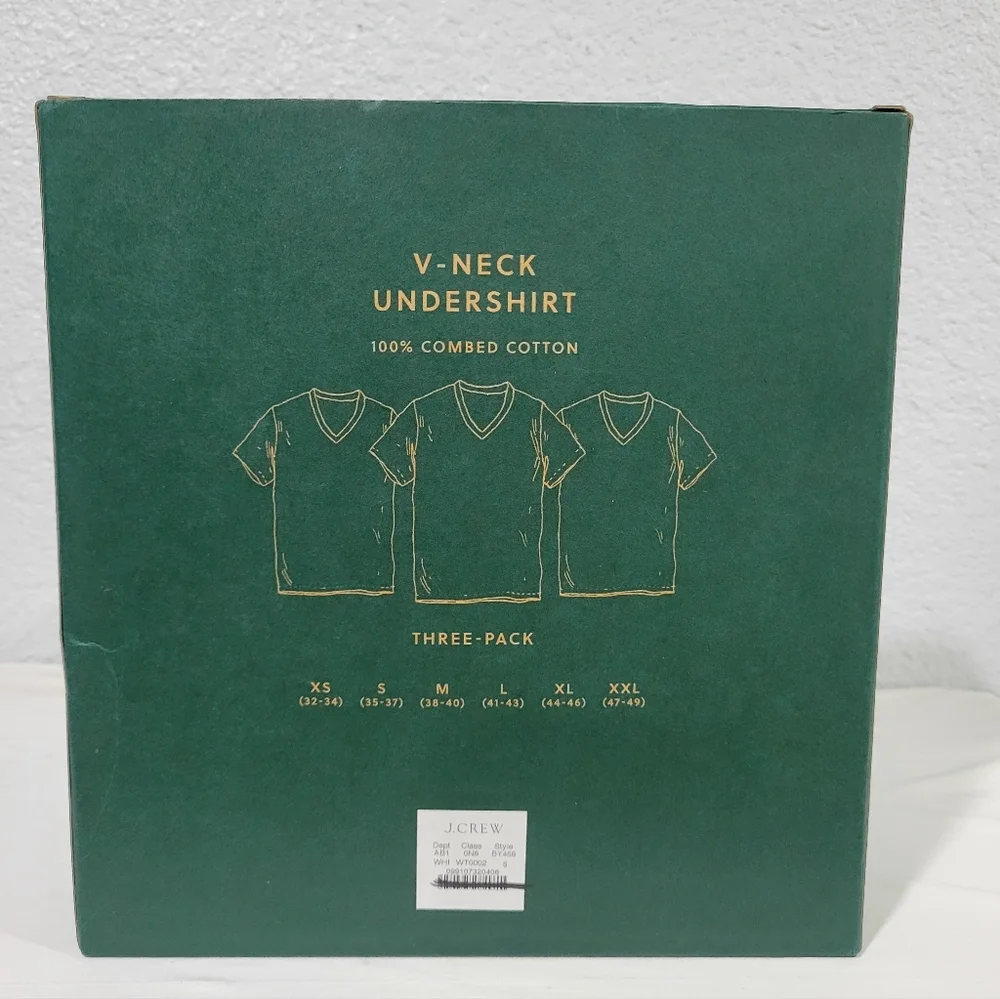 New J Crew V-neck undershirts three-pack BY548